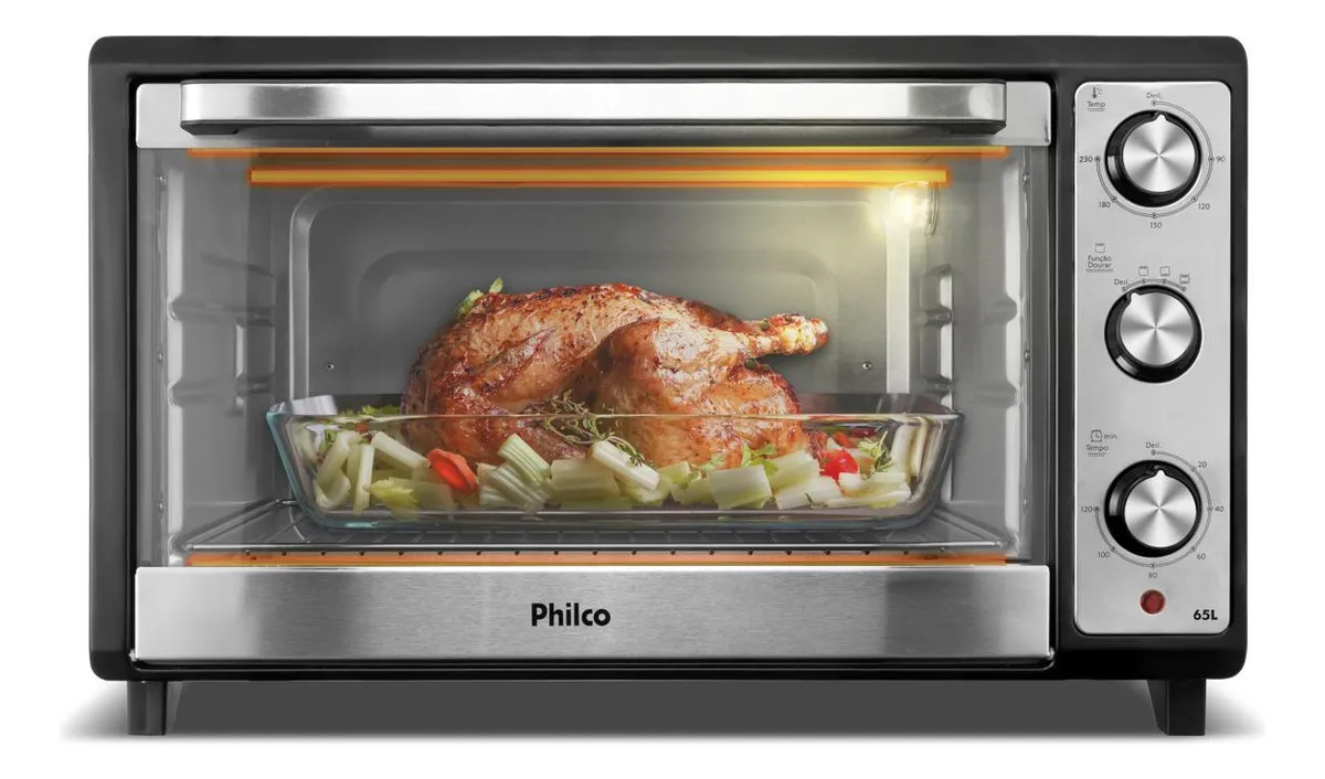 Forno Elétrico 65L Philco Dupla Resistência 1800W PFE65 de bancada