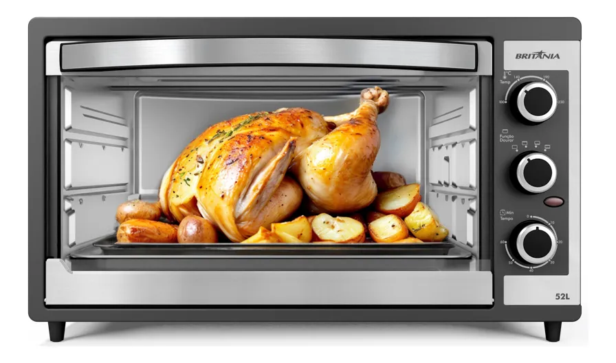 Forno Elétrico Britânia 52 Dupla Resistência Bfe55p de bancada